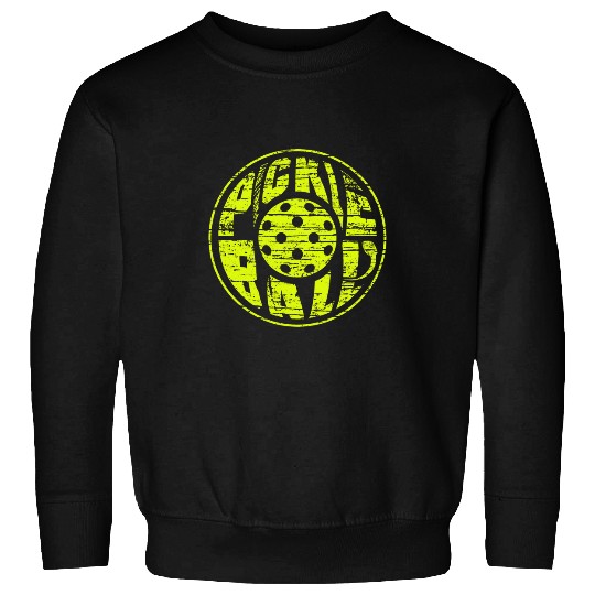Grunge Pickleball Shape Typography Sweatshirts