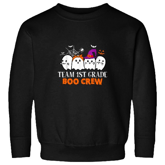 Team 1st grade Boo Crew Cute Halloween Teacher Student Sweatshirts