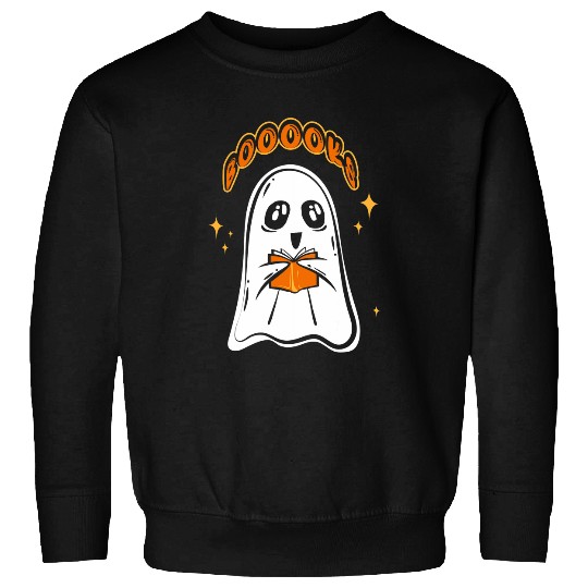Halloween ghosts Book Reading Halloween Teacher Sweatshirts