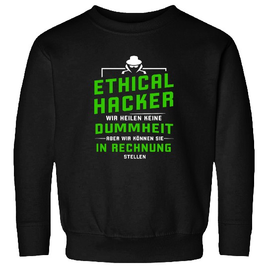 Ethical Coding Computer Skills Programmer White Hat Sweatshirts