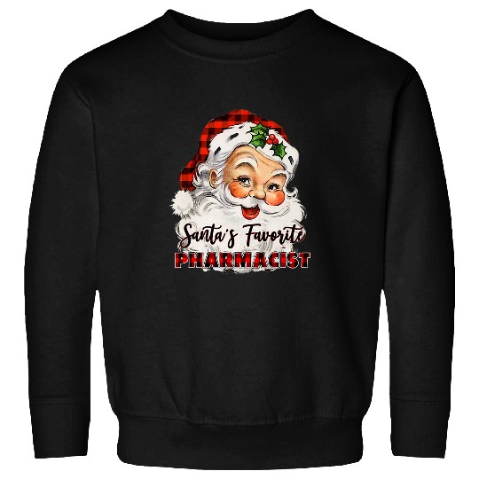 santas claus favorite pharmacist flannel christmas Sweatshirts