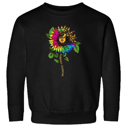 Pharmacy Technician Student Graduate Pharmacist Sunflower Sweatshirts