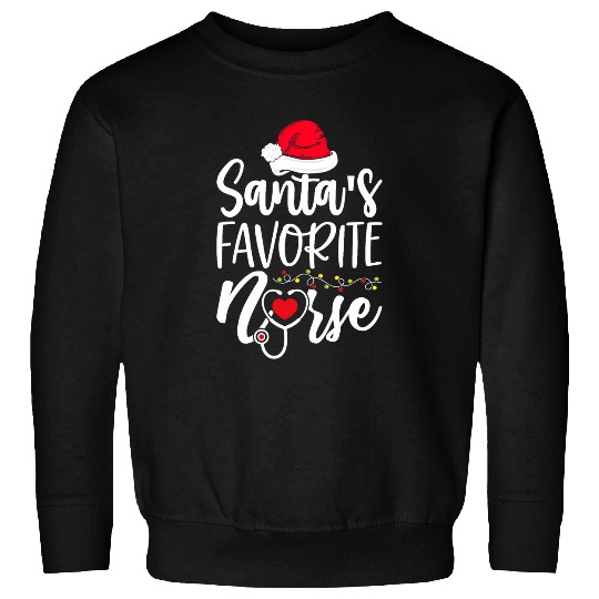 Santa Favourite nurses Funny Santa Christmas Costume Nursing Sweatshirts