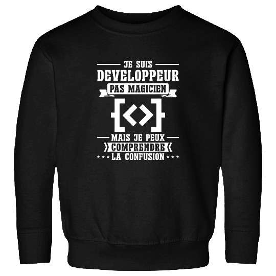 Je Suis Developer Humour Gift Coder Geek Programmer Sweatshirts