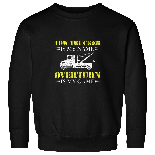 Tow Trucker Driver Truck Operator Breakdown Lorry Distressed Sweatshirts