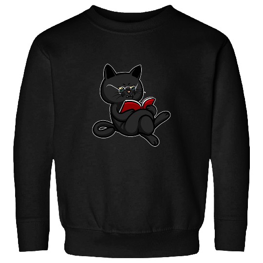 Grumpy Reading Cat Book Lovers Reading Book 1 Sweatshirts