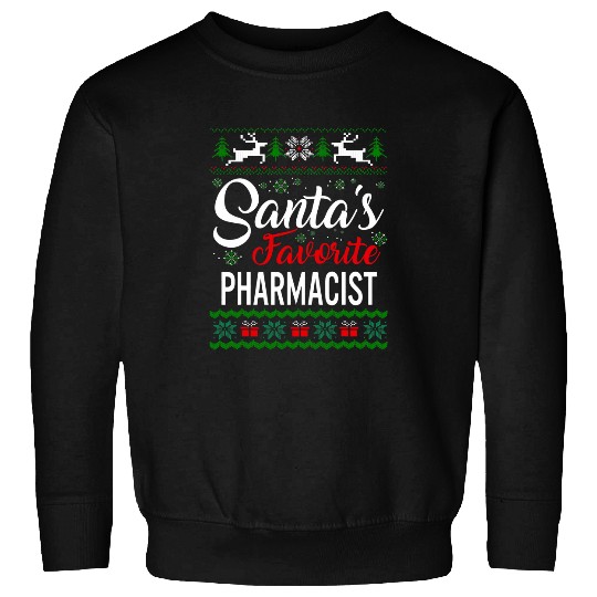 Santas Favorite Pharmacist Christmas Ugly Family Sweatshirts