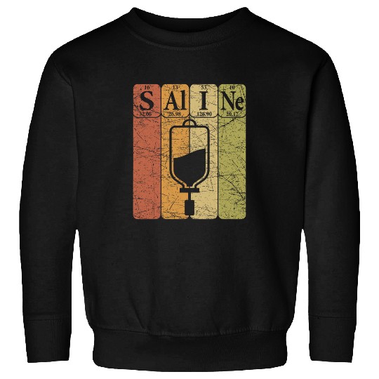 Saline Periodic Table Elements nurses Saline Retro Nursing 1 Sweatshirts