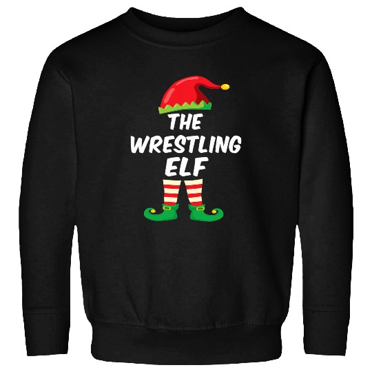 The Wrestling Elf Family Matching Funny Christmas Costume Sweatshirts