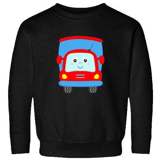 Heavy Truck Driving on Street Trucker Driver Lorry Kids Sweatshirts