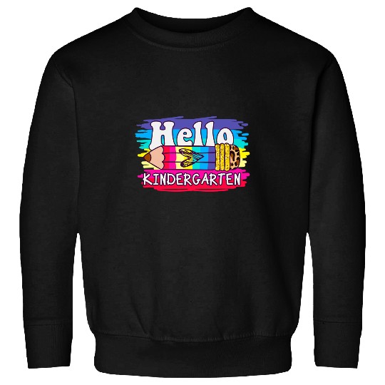 HELLO KINDERGARTEN Teachers Kids Student School 1 Sweatshirts