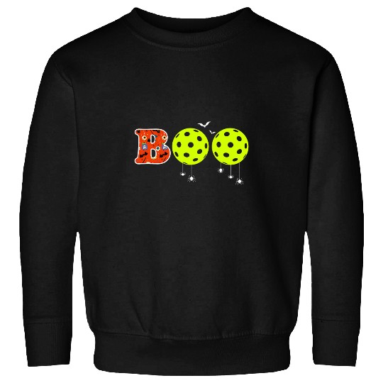 Halloween Pickleball Boo Spiders Paddleball Lover Men Women Sweatshirts