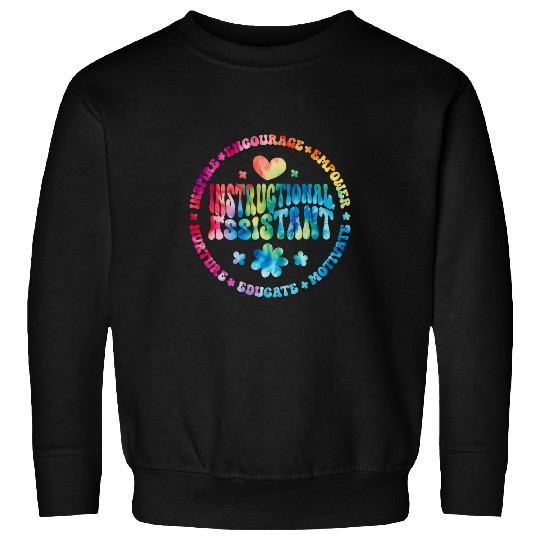 Instructional Assistant Crew 100th Day School Teacher Aide Sweatshirts