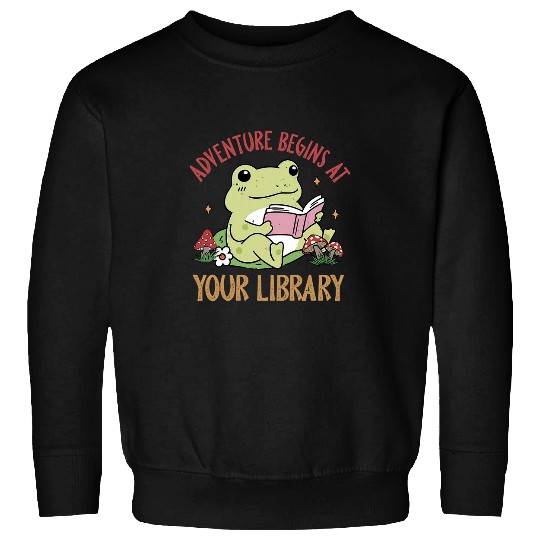 Adventure Begins At Your Library Summer Reading 2024 Frog Sweatshirts