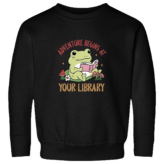 Adventure Begins At Your Library Summer Reading 2024 Frog Sweatshirts