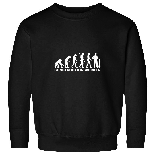 Evolution construction worker Sweatshirts