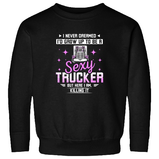 Womens Women Girl Sexy trucker Sweatshirts