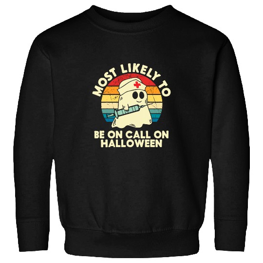 Likely To Halloween Be On Call nurses Vintage Sweatshirts