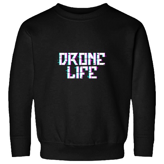 Drone Pilot Retro vintages 80S 90S Glitch Sweatshirts