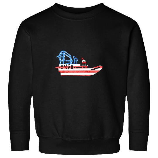 Airboat American USA 4th July Fanboat Swamp Air Boat Sweatshirts