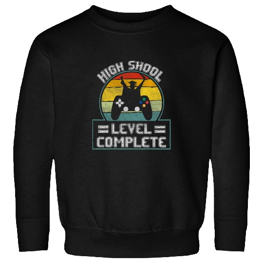 High school Level Complete Gamer Graduation Video Gamer Sweatshirts