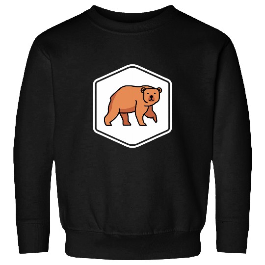Bear Brown Grizzly Cute Funny Animal Zoo Zoologist 2 Sweatshirts