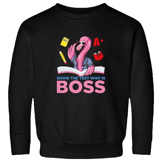 School Flamingo Exam Prek Kids Educator Humor Sweatshirts