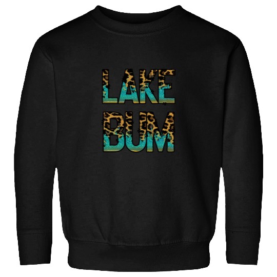 Lake Bum Leopard Lake Life Boating Lake Lover Summer Boat Sweatshirts