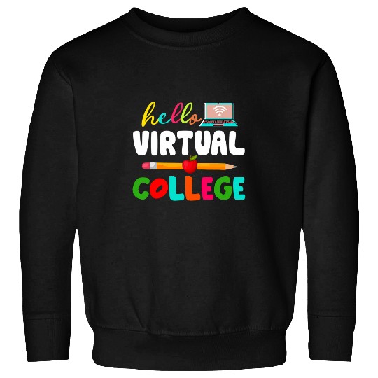 Hello Virtual College Back to School Student Teacher Sweatshirts