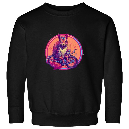 Bicycle Cycling Cyclist BMX Animal Squirrel Bike Sweatshirts