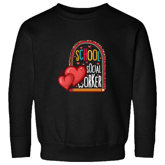 School Social Worker Leopard Future Health Care Assistant Sweatshirts