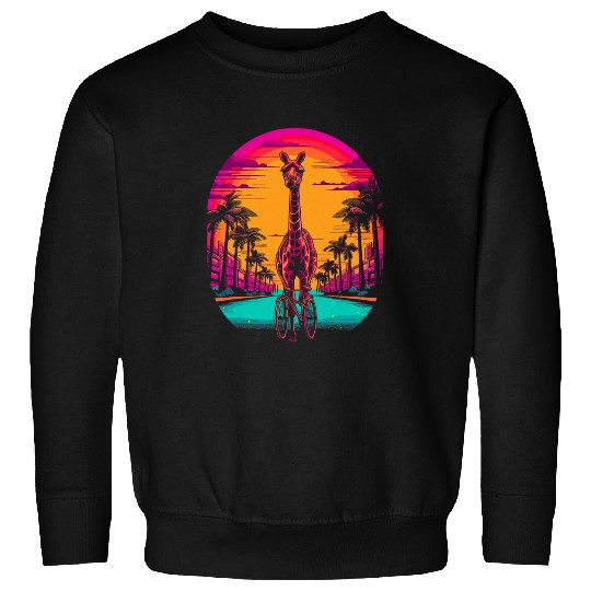 Bicycle Cycling Cyclist BMX Animal Giraffe Bike Sweatshirts