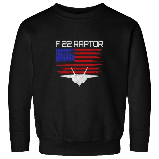 F22 Raptor American Flag Pilot Sweatshirts