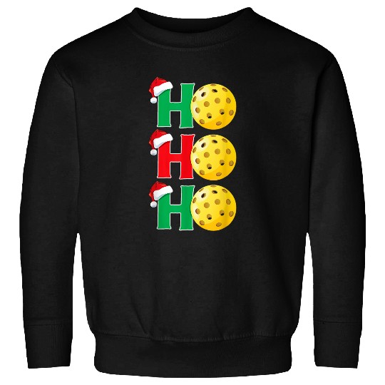 Ho Ho Ho Christmas Pickleball Mens Womens Funny Pickleball Sweatshirts