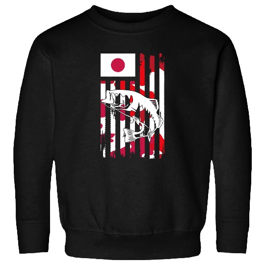 japanese flag camouflage Hook Adventure Trout Outdoor Rod Sweatshirts
