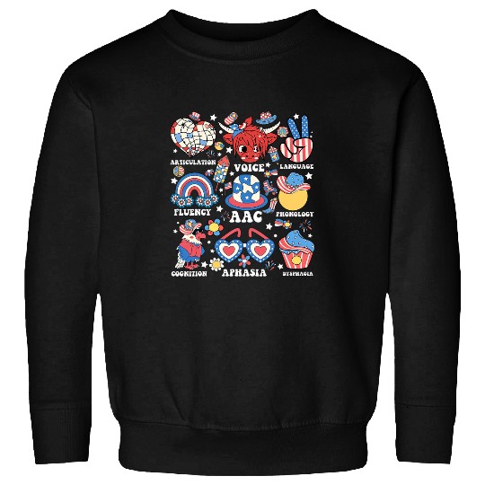 Speech Language Pathologist 4th Of July Speech Therapy SLP Sweatshirts
