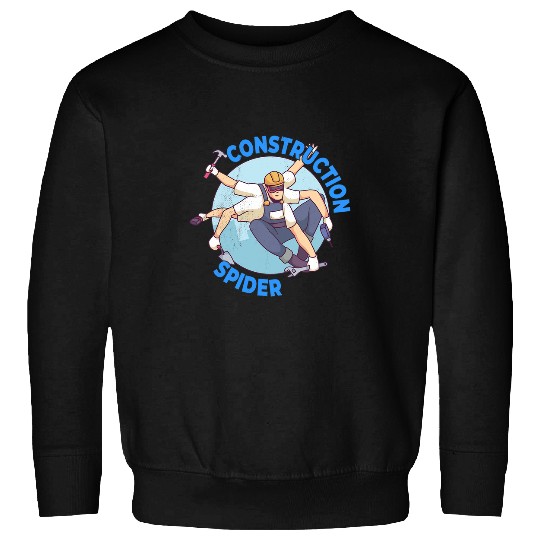 Mens Construction Spider Construction Worker Sweatshirts