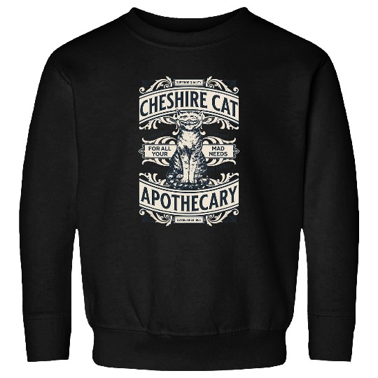 Cheshire Cat Alice in Wonderland vintages Book Design Sweatshirts