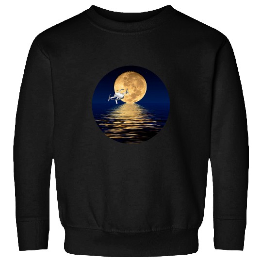 Full Moon and Drone on Water Sweatshirts