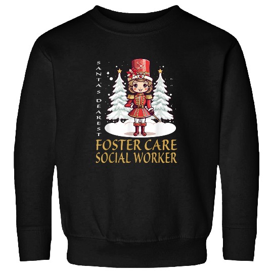 Foster Care Social Worker Christmas Female Nutcracker Sweatshirts