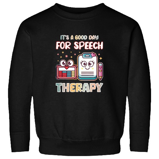 Speech Therapy Pathologist AAC Device Notes Smiling Faces Sweatshirts