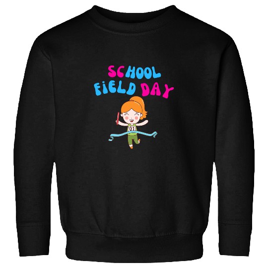 School Field Day Vibes Teacher Students Outdoor Activities Sweatshirts