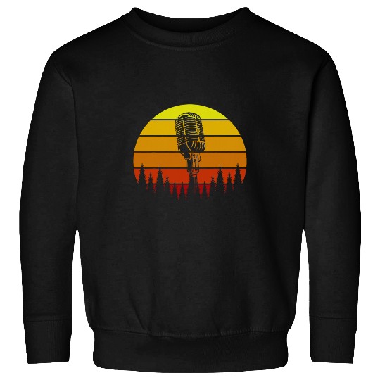 vintages Singer Vocalist Musician Retro Microphone Singing 6 Sweatshirts