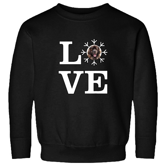 Love Snowflake Dog Leonberger Sweatshirts