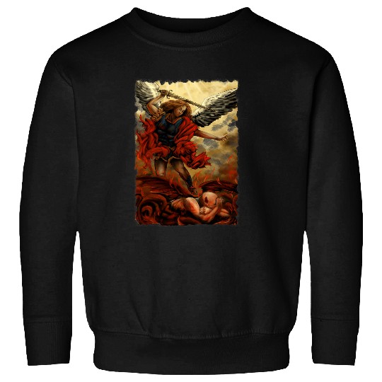 Archangel Michael Painting Artwork Bible Prayer Sweatshirts