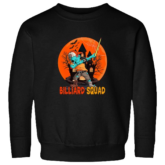 Billiard Squad Dabbings Zombie Playing Billiard Player Coachs Sweatshirts