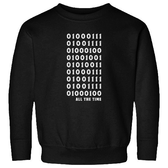 God Is Good Binary Code Christian Computer Programmer Sweatshirts