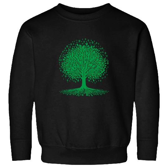Tree Binary Graphic Coding Computer Geek Programmer Sweatshirts