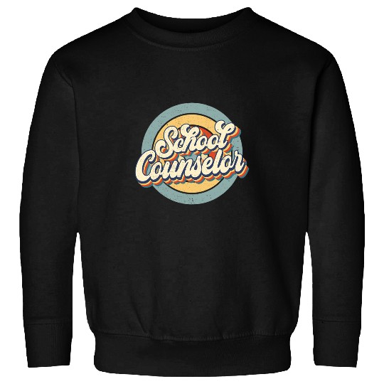 vintages School Counselor Funny Job Title Counseling Worker Sweatshirts