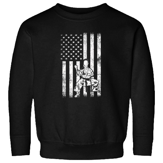 Shaolin Kung Fu Fighting Dad I Karate Pants USA Flag Sign Sweatshirts